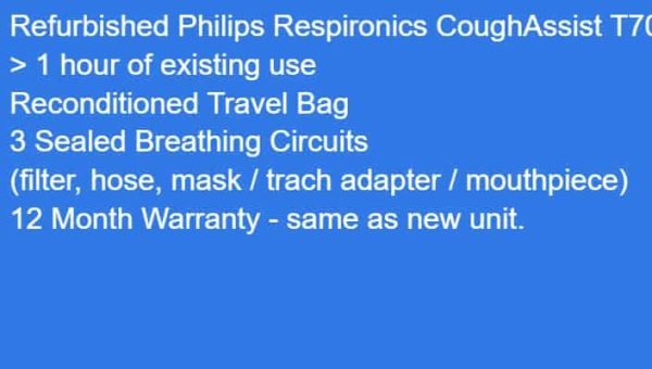Refurbished Philips Respironics CoughAssist T70 Details